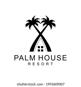 Logo des Palmenhauses, Vektorgrafik-Design