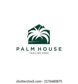 diseño del logotipo vectorial del árbol de la palma