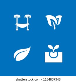 palm icon. 4 palm set with beach and leaf vector icons for web and mobile app