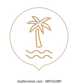 Palm icon - beach icon - sea icon