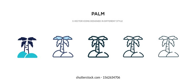 palm icon in different style vector illustration. two colored and black palm vector icons designed in filled, outline, line and stroke style can be used for web, mobile, ui