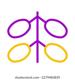 palm icon duocolor purple yellow style ramadan illustration vector element and symbol perfect. Icon sign from modern collection for web.
