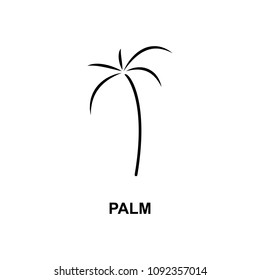 palm icon. Element of simple web icon with name for mobile concept and web apps. Thin line palm icon can be used for web and mobile on white background