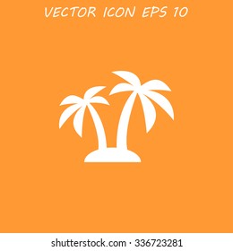 palm icon. Flat design style eps 10