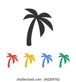 palm icon. Flat design style eps 10