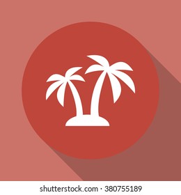 palm icon. Flat design style eps 10