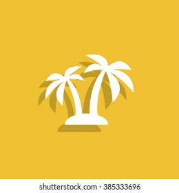 palm icon. Flat design style eps 10