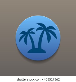 palm icon. Flat design style eps 10