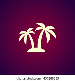 palm icon. Flat design style eps 10