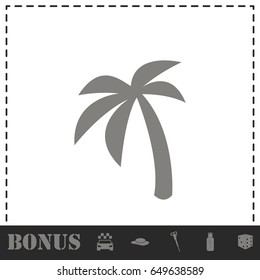 Palm icon flat. Simple vector symbol and bonus icon