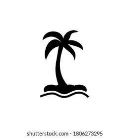 Palm icon flat vector illustration