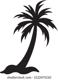 Palm icon flat vector illustration on white background..eps