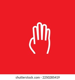 Palmsymbol, grafische Ressourcenvorlage, Vektorgrafik.