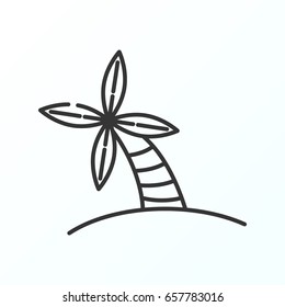 Palm icon illustration isolated vector sign symbol