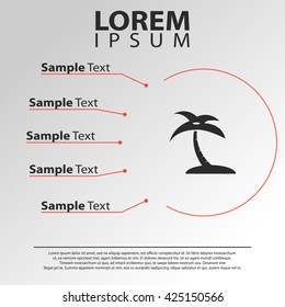 palm icon. palm infographics template