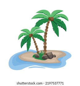 Icono de la palma. Aislado sobre fondo blanco. Ilustración vectorial.	
