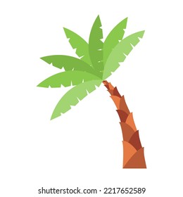 Palm icon isolated on white background. Flat vector illustration.