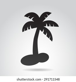 Palm icon isolated on white background. Vector art.
