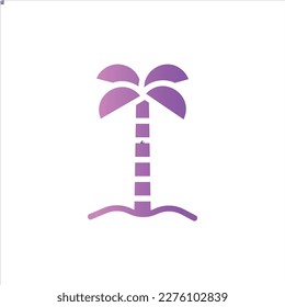 palm icon with isolated vektor and transparent background.