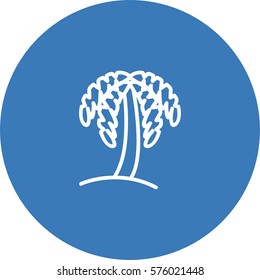 Palm icon. Line design tree vector.