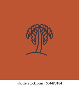 Palm icon. Line design tree vector