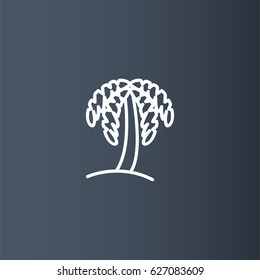 Palm icon. Line design tree vector