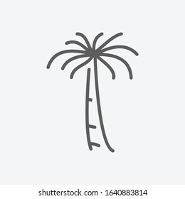 Palm icon line symbol. Isolated vector illustration of icon sign concept for your web site mobile app logo UI design.