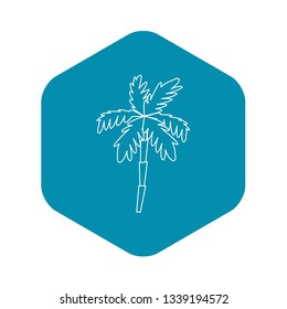 Palm icon. Outline illustration of palm vector icon for web