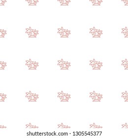 palm icon pattern seamless white background. Editable line palm icon. palm icon pattern for web and mobile.