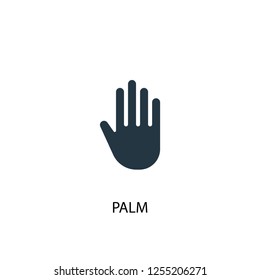 palm icon. Simple element illustration.  hand concept symbol design. Can be used for web and mobile.