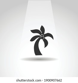 palm icon, palm simple plant icon