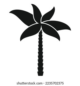 Palm icon simple vector. Coconut tree. Beach leaf