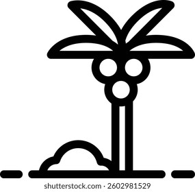 palm icon. Thin Linear Style Design Isolated On White Background