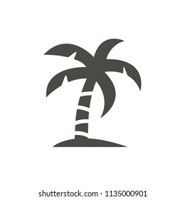 Palm icon vector. Beach tree symbol isolated. Trendy flat ui sign design. Tree graphic pictogram for web site, mobile app. Logo palm illustration. Eps10.