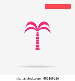 Palm icon. Vector concept illustration for design.