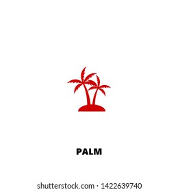 palm icon. palm vector design. sign design. red color