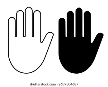 Palm icon vector
Vector icon editable palm outline