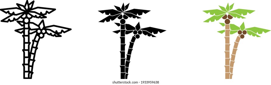 Palm icon , vector illustration