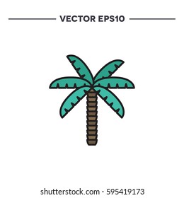 palm icon. vector illustration