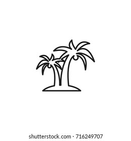 palm icon, vector illustration