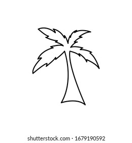 Vector de icono de palma en fondo blanco