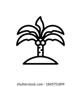 Estilo de contorno vectorial del icono de la palma.