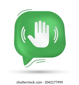 Palm icon vector in speech bubble - Modern design