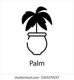 Palm icon vector stock illustration