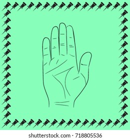 palm icon, vote vector illustration