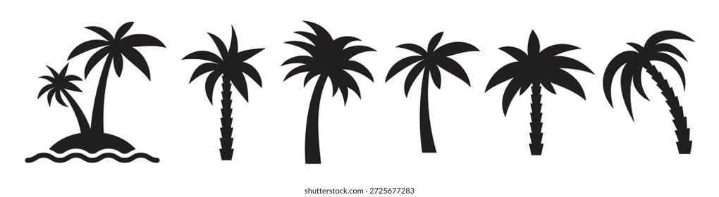 Palm Icons Set Vektorgrafik