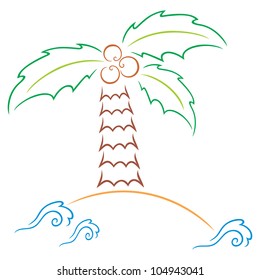 Palm en la isla