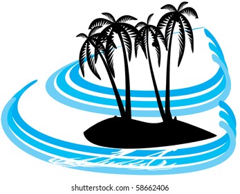 palm island silhouette