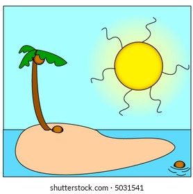 Palm Island Vector