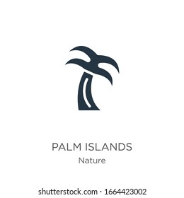 Vektorillustration der Palmeninseln. Trendy flache Palmeninseln Symbol aus der Natursammlung einzeln auf weißem Hintergrund. Vektorillustration-Illustration kann für Web- und Mobile-Grafikdesign, Logo, eps10 verwendet werden